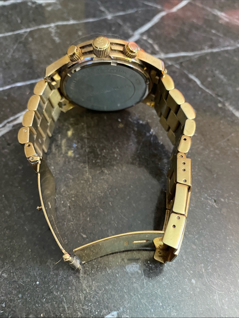 Michael Kors Gold Stainless Steel Chronograph Watch - Picture 2 of 11